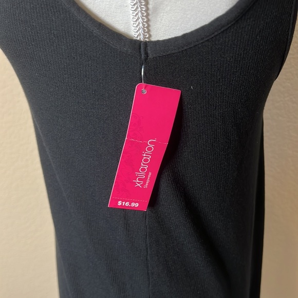 NWT Xhilaration Black Ribbed Sleep Dress - Picture 4 of 8